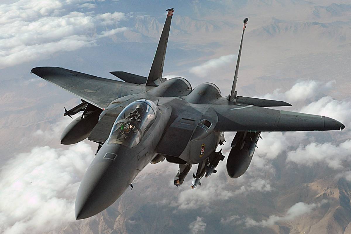 Uno de los F-15E �Strike Eagle� de la Fuerza A�rea de los Estados Unidos. (foto USAF)