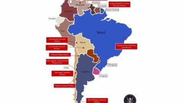 Las 11 instalaciones vinculadas a China en cinco pa�ses latinoamericanos seg�n el Congreso de Estados Unidos. 