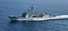 La fragata �Canarias� actualmente desplegada en el Indico. (foto Armada espa�ola)