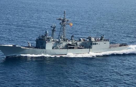 La fragata �Canarias� actualmente desplegada en el Indico. (foto Armada espa�ola)
