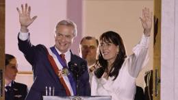 Presidente de la Rep�blica de Chile, Jose Antonio Kast Rist ,en el balc�n de la Casa de Gobierno (La Moneda)