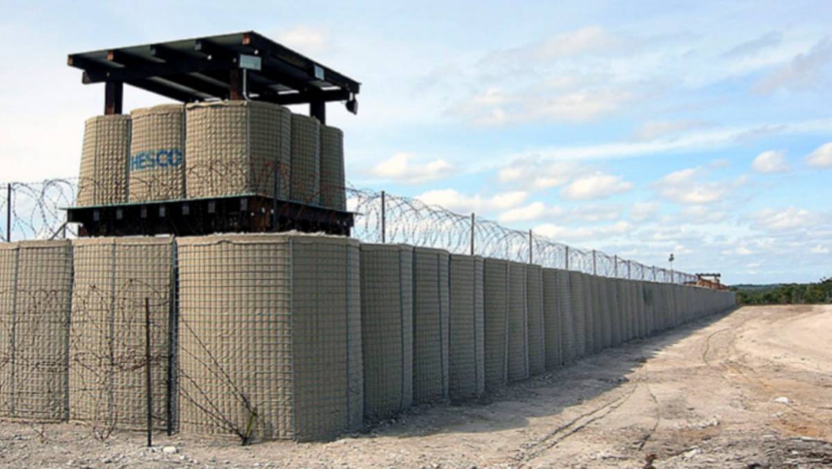 Barreras modulares de Hesco.