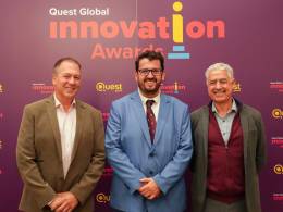 Josep Ortega, Partner Ecosystem Manager de Gladtolink, Viriato Merino, Responsable de Sector P�blico y Transformaci�n Digital de Quest Global, Jaume Mart�nez, CFO de Gladtolink.