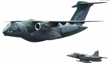 C-390 y Gripen E, la dupla que se ver� en los pr�ximos a�os en Colombia (foto Carlos Vanegas)