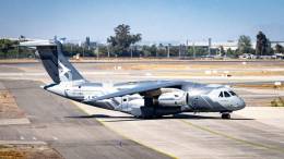 Airbus A400M Atlas del Ej�rcito del Aire y del Espacio de Espa�a, llegando a Santiago, Chile.