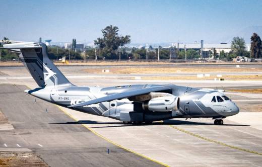 Airbus A400M Atlas del Ej�rcito del Aire y del Espacio de Espa�a, llegando a Santiago, Chile.
