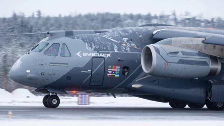 El KC-390 Millennium de Embraer concluy� con �xito su campa�a en clima fr�o en Suecia.