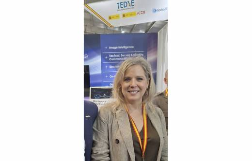 Clara T�bar, directora de Operaciones de TEDAE, en FIDAE 2026.