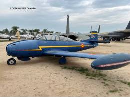 Es inusual ver reactores espa�oles como el HA-200 Saeta en instalaciones muse�sticas de otros pa�ses y m�s a�n en Estados Unidos. (Octavio D�ez C�mara)