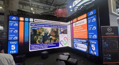 Imagen de archivo de pantallas LED en el estand de Alfalite. Foto: Alfalite