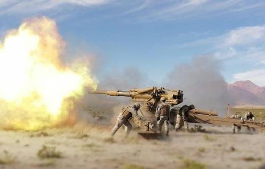 Ob�s remolcado Soltam M-71 de 155 mm, empleado por el Ej�rcito de Chile.