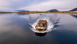Infantes de marina argentinos en Ushuaia.