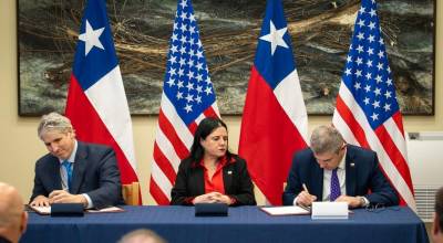 Acuerdo firmado entre Estados Unidos y Chile en Seguridad y minerales cr�ticos.