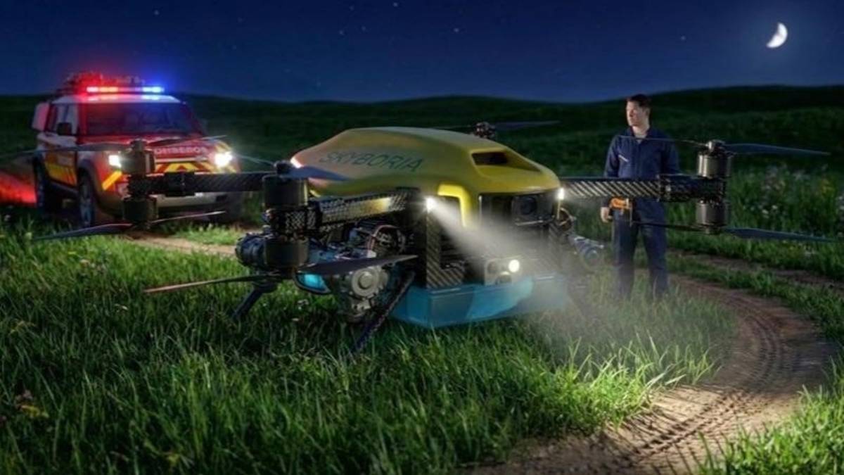 Dise�o y tama�o real del UAV de la espa�ola Skyboria.