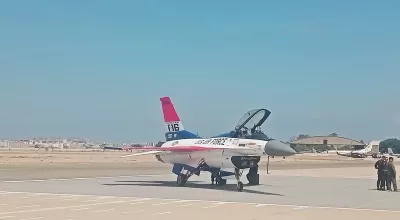 Lockheed-Martin F-16C del Viper Demo Team en la BALP 2026.