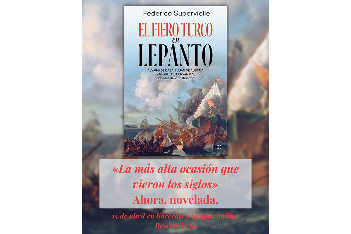 Portada de la novela hist�rica �El fiero turco en Lepanto�.