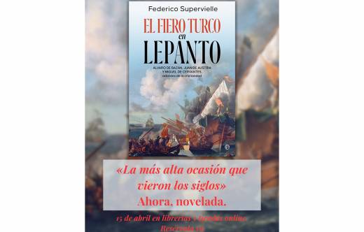 Portada de la novela hist�rica �El fiero turco en Lepanto�.