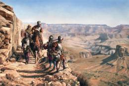 Espa�oles en el Gran Ca��n. Obra de Augusto Ferrer-Dalmau.