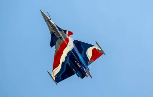 Rafale especialmente pintado para participar �Rafale Solo Display�. (foto Arm�e de l�Air et l�Espace)