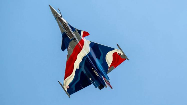 Rafale especialmente pintado para participar �Rafale Solo Display�. (foto Arm�e de l�Air et l�Espace)
