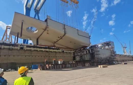 El bloque instalado recientemente (Navantia)
