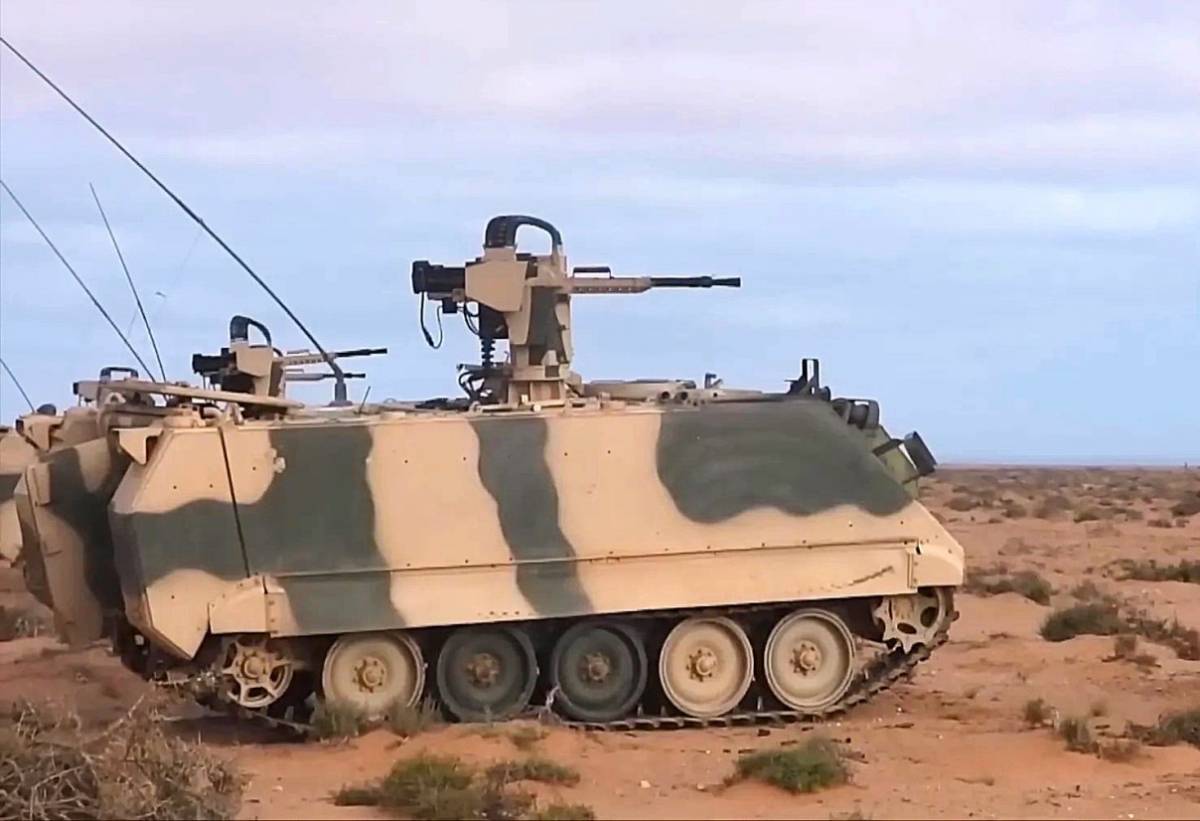 Blindado M113 del Ej�rcito de Marruecos con la torre Guardian 1.5 y ametralladoras KPV.
