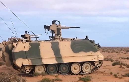 Blindado M113 del Ej�rcito de Marruecos con la torre Guardian 1.5 y ametralladoras KPV.