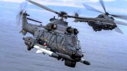 Helic�pteros Airbus AS332F1 Cougar (SH-32) del Escuadr�n de Helic�pteros de Ataque HA-1 de la Armada de Chile. 