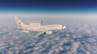 El primer Boeing E‑7A Wedgetail en servicio en la Royal Air Force. (Cr�ditos: RAF)