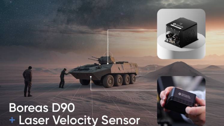 Durante APEX, el Boreas D90 de se integr� con el sensor de velocidad l�ser Chimera Land (Advanced Navigation)