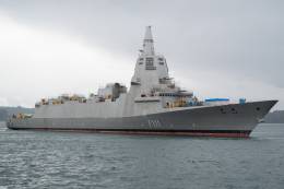 La F-111 ya en el mar (Navantia)