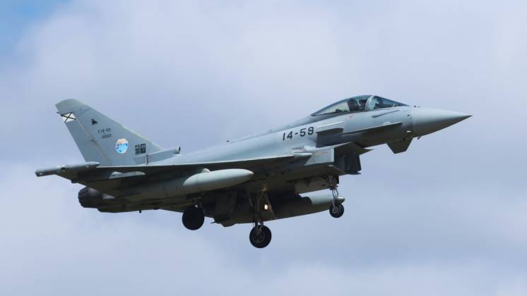 El Ala 46 ser� reequipada con Eurofighter de la variante T3, cedidos por el Ala 14.  (foto Julio Ma�z)