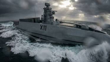 Gran lanzador VLS y ca��n BAE Bofors 40 Mk4 en proa (Navantia UK)