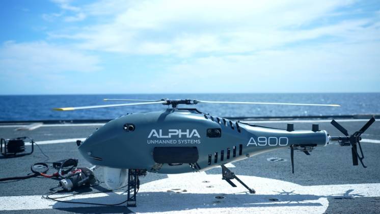 El A900 durante el ejercicio (Alpha Unmanned Systems)