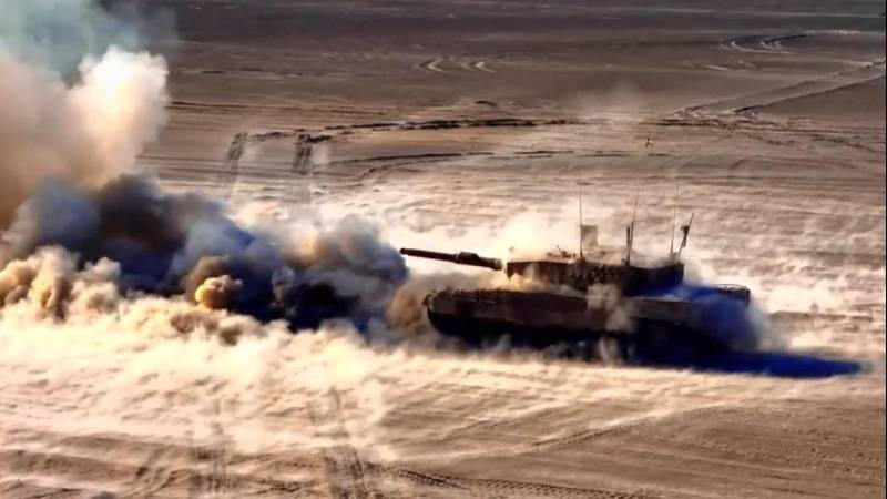 Tanque Leopard 2A4 del Ej�rcito de Chile realizando pruebas de disparo con los nuevos sistemas de Aselsan. 