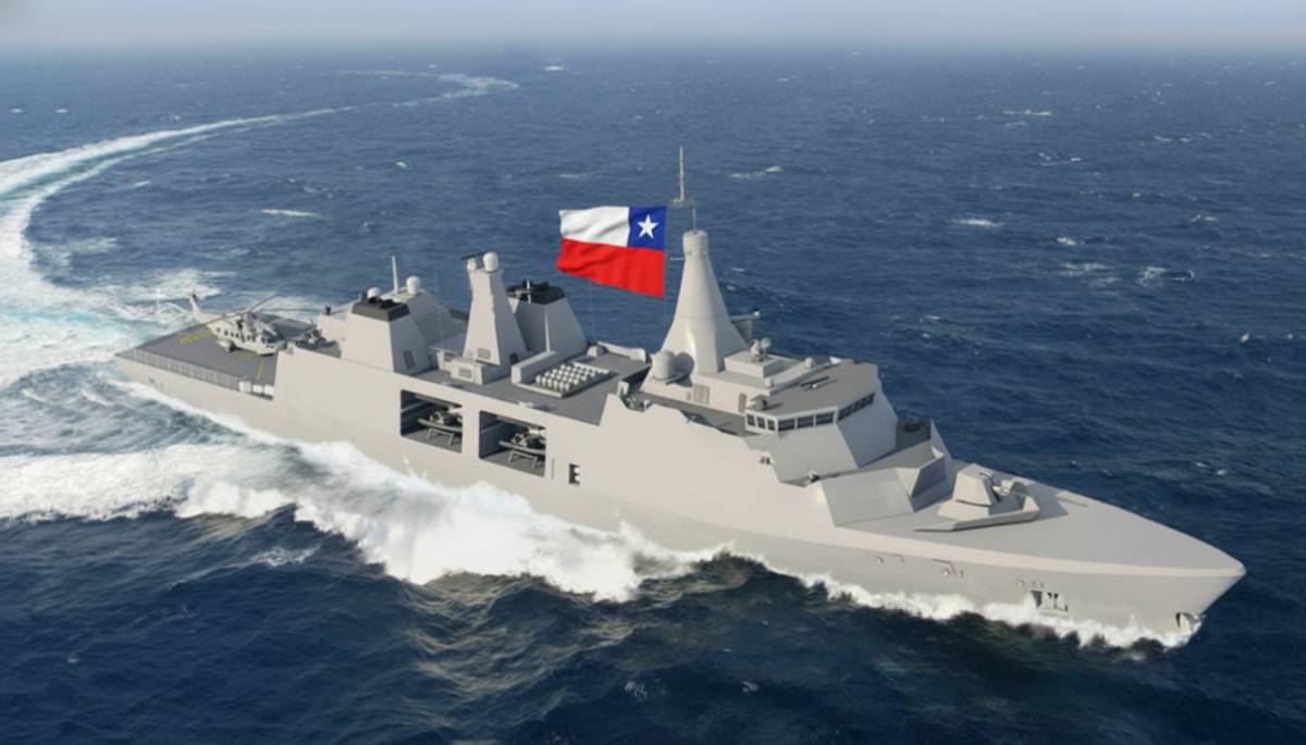Infograf�a de la fragata Arrowhead 140 de Babcock propuesta a la Armada de Chile.