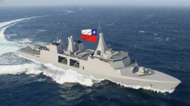 Infograf�a de la fragata Arrowhead 140 de Babcock propuesta a la Armada de Chile.