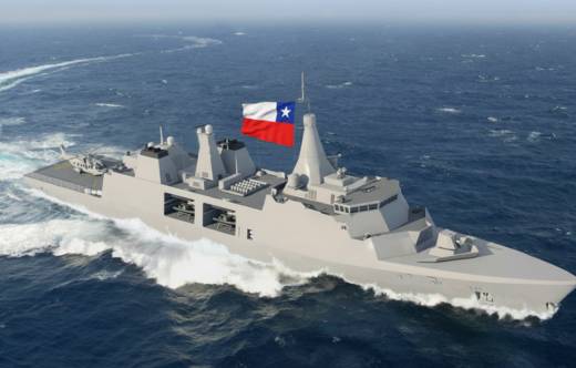 Infograf�a de la fragata Arrowhead 140 de Babcock propuesta a la Armada de Chile.