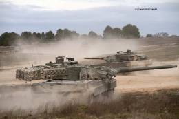 Los carros de combate Leopardo son el pu�o acorazado de la Arag�n I y un elemento especialmente resolutivo para el combate terrestre de alta intensidad. (Octavio D�ez C�mara)