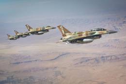 Aviones de combate F-16I Sufa de la Fuerza A�rea Israel�, Operaci�n Le�n Rugiente 2026 (Foto FDI)