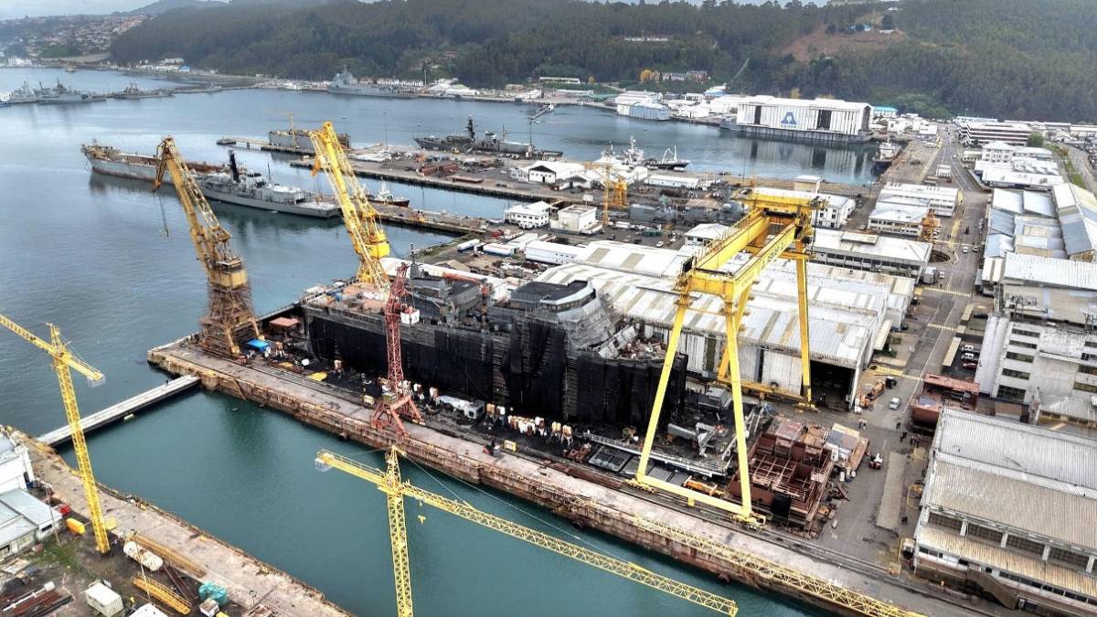 Buque LSD �Magallanes� de la Armada de Chile, en los Astilleros de ASMAR.