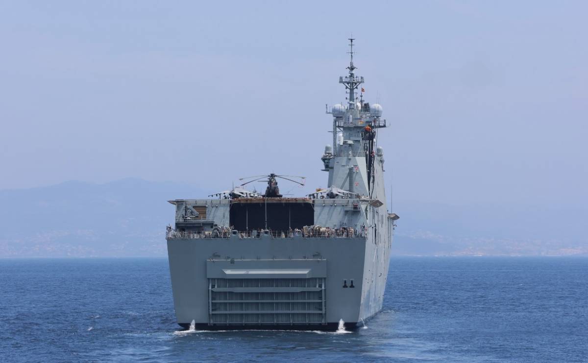 Vista de popa del LHD �Juan Carlos I�.