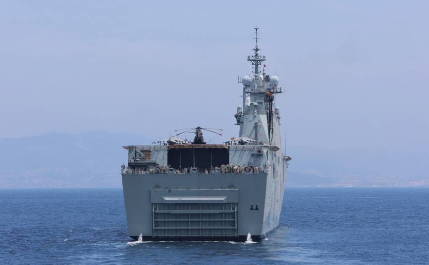 Vista de popa del LHD “Juan Carlos I”.