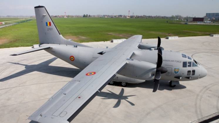 Uno de los actuales C-27J de la Fuerza A�rea de Rumania. (foto Fuerza A�rea de Rumania)