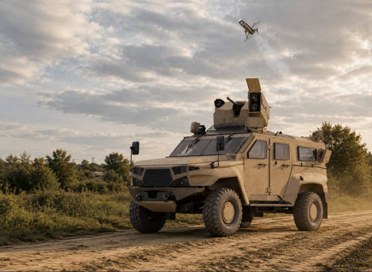 Un blindado dotado con la torre Iron Wasp. Las empresas israel�es no han podido mostrar equipos reales este a�o en Eurosatory (Rafael)