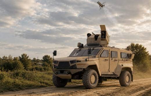 Un blindado dotado con la torre Iron Wasp. Las empresas israel�es no han podido mostrar equipos reales este a�o en Eurosatory (Rafael)