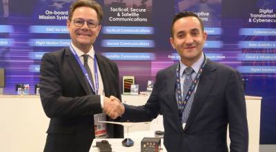 Miguel Angel de Frutos, director general y CTO de UAV Navigation y Olivier Gatti, director general de EOS Technologie (UAV Navigation - Grupo Oes�a)