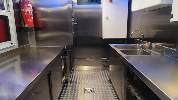La cocina de campa�a suministrada por la empresa (Hispano Vema)