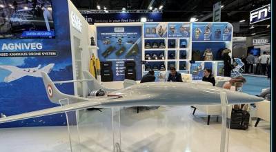 Drone Kamikaze TurboJet Powered exhibido en Eurosatory 2026 (Foto: SMPP)