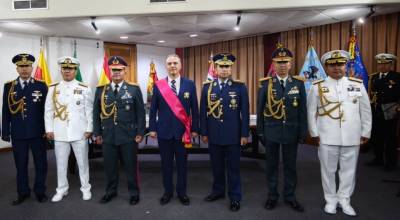 Principales autoridades del nuevo  Alto Mando Militar de Bolivia.